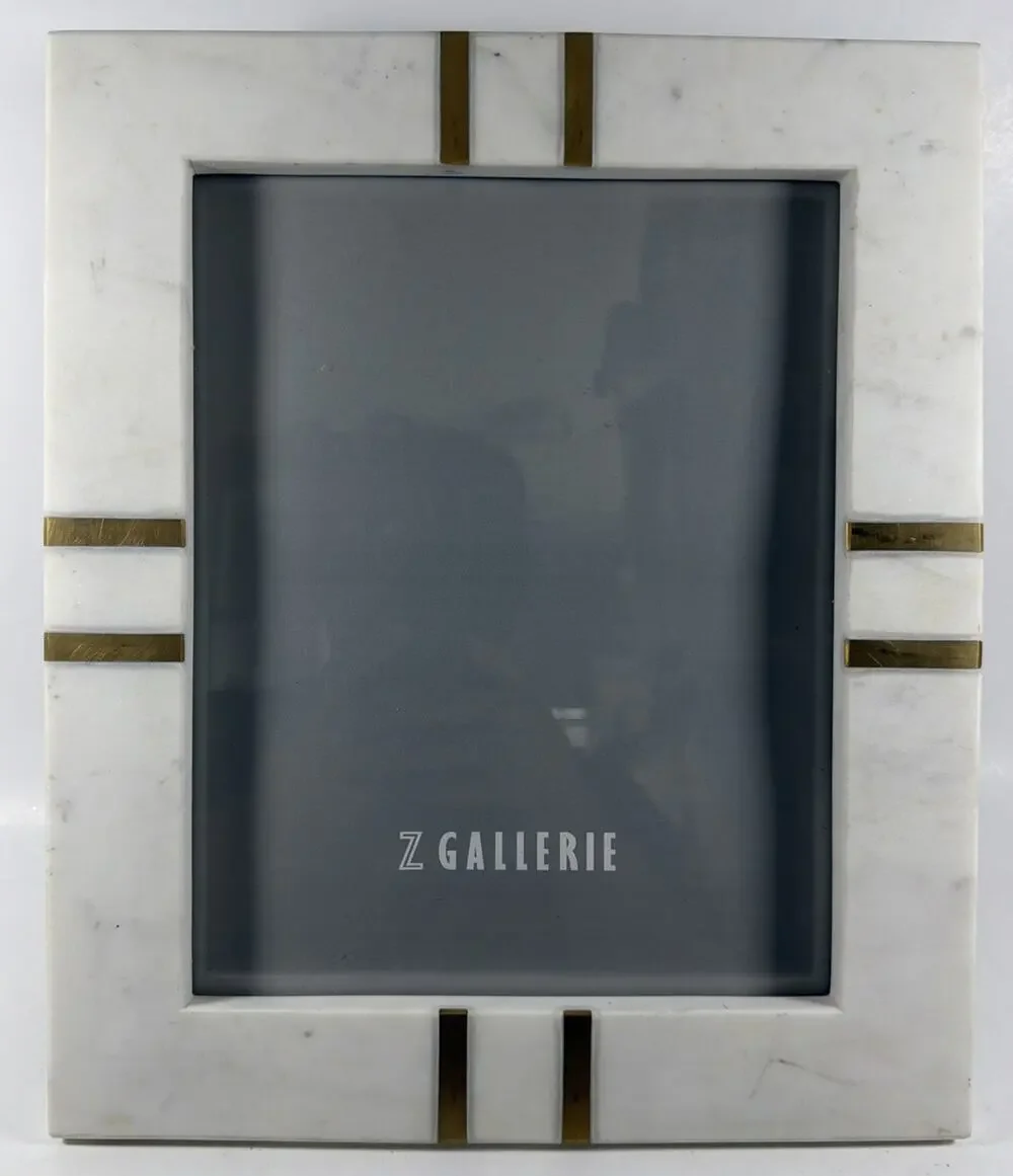 Z Gallerie White Marble/Stone 8x10 Photo Frame
